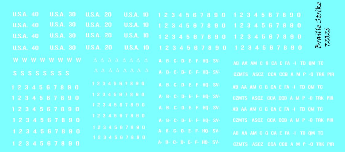 US Serial numbers and bumper codes